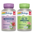 Oregano Bundle的SOLARAY Berberine和石油 -- -- 印度Barberry Plus Oregano石油补充剂的Berberine HCl -- -- 100 Veg Caps/120软胶