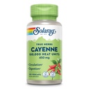 SOLARAY Cayenne Pepper 450 mg → 100 000 个热量单位 → 健康消化、循环、代谢和心血管支持 → 非GMO → 100 Veg Caps