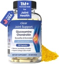 Glucosamine Chondroitin MSM配有Turmeric & Boswellia 90 Capsules → 8-in-1 灵活性和流动性联合支助补编 → 男女联合支助补编 – 支持后背,膝盖,hips & Joss