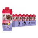 SlimFast蛋白摇摆,新牛奶巧克力-20g蛋白,替代食品的摇摆准备饮用,低卡布和低糖的高蛋白,24个维生素和矿物,11个Fl Oz(12包)