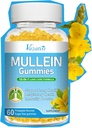 10 in 1 Mullein Gummys for Lungs, Mullein Leaf 提取与布罗姆兰, Quercetin, 镁 - 支持肺清洁剂用于健康呼吸, 60厘米