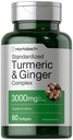 Horbäach Turmeric and Ginger Supplement 3000 mg → 60 Softgel Capsules → Turmeric Crucumin Complex with Black Pepper extract → → Non-GMO, Gluten Free