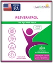 Live to Shine Resveratrol Patch - 跨皮肤主题植物抗氧化剂支持健康老化与健康 - 30 patchs for Men and Men - 美国制造