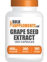 Bulk Supposes.comgrape 种子提取卡普苏莱斯 - 葡萄种子补充,抗氧化剂补充 - Vegan,每服务2卡普苏莱斯,360 Counter (Pack of 1)