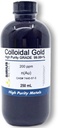 True Colloidal Gold – 200 ppm - 250 mL (8.45 Fl Oz) in Clear BPA-无塑料瓶