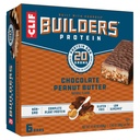 CLIF BUILDERS蛋白棒 - 巧克力花生酱 Flavor - 20g 植物基蛋白 - Gluten Free - 非GMO - 低甘油 - 无人工甜甜剂 - 2.4 oz. (6 pack)
