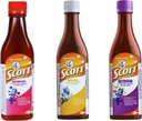 Emulsión de Scott 3 Pack Combo – Cod Liver Oil(传统、樱桃、热带水果火焰) - 180毫升
