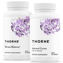 THORNE - 肾上腺支持包 - 压力平衡和肾上腺Cortex Combo - 压力平衡和肾上腺Cortex - 30至60名服务员