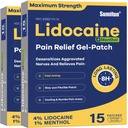 Sumifun 4% Lidocaine 补丁+1% Menthol - 30位最大强度 OTC 疼痛缓解补丁 Ache Stiff Neck 联合疼痛肌肉酸痛 主题止痛药
