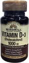 风车 天然维生素 维生素 D-3 Cholecalciferol 1000IU 膳食补充100片(2包)