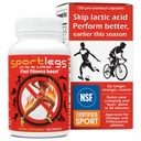 SPORTLEGS 快速健身 男、女前期工作 常规酸补充剂 运动耐力燃料 奔跑者耐力补充剂 - NSF 体育认证 120-Capsule瓶,包装 1