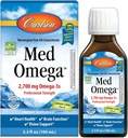Carlson - Med Omega, 2700 mg Omega-3s 专业力量,心脏,大脑和视觉支持,野生捕捉和可持续源头,柠檬液,100毫升