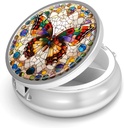 Pill Box-3 Purse & Pocket Minial Pill Holder 游玩Pill容器的模拟小药箱,以保持无维生素(Gemstone蝴蝶)