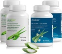 AloeCure 有机Aloe Vera Capsules 包 - 4片 - 2 x Melatonin + Collagen, 2 x Aloe Vera Capsules