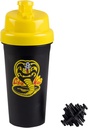 空手道 Kid Cobra Kai 25oz Shaker Bottle w/Blender Mixer Ball - 饮料测量,翻转,防滑螺丝Lid-Blend蛋白粉,体育饮料,摇摆,滑动 - 官方许可