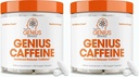 Genius Cafeine Pills 100mg, 扩展-释放微封装咖啡因 Pills - 全自然非崩溃 可持续能源,焦点和浓度补充 - 诺诺氏大脑助推器 - 100 Capsules