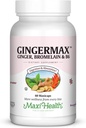 Maxi Health Gingermax - Ginger - Bromelain & Vitamin B6 - 消化健康 - 60 Capsules - 科舍尔