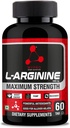 运动营养 L-Arginine 1000mg 肌肉生长补充剂, Stamina, Immune Boster & Energy, 60平板