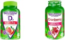 维生素D3Gummy 草莓火烧骨和免疫支持(120个计数) + Cranberry Gummys 女性尿液健康支持(60个计数)