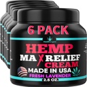 6PACK Hemp Cream - Natural Premium 质优 - Ful body Relief 即时结果 - Hemp Oil Infused - Lavender, Aloe, Turmeric, Aches, Muscles, Back, Knees, Neck - Made in USA...