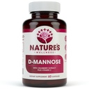 D MANNOSE 配有 Cranberry 提取和维生素 C - 尿液Tract UT Cleanse & Bladder 健康 - 预防尿液Tract 感染 UTI - 天然健康的氟和解毒缺陷 - 60 Veg Capsule