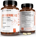 Berberine Premium HCL 730mg - 120 VCAPS 配有非GMO Jiaogulan & Quercetin的完美三重复合体