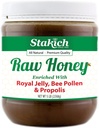 Stakich Royal Jelly, Bee Pollen, Propolis 浓缩的原始蜂蜜 - 纯,未加工,未加热 - 5英镑(80 Ounce)