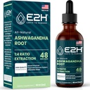 E2H Ashwagandha 液滴 -- -- 全自然Ashwagandha 压力救济和增强木气补充剂 -- -- 有机Ashwagandha 根提取器