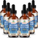 2000MG Liposomal Glutathione液体,98%吸收,活性形式L-Glutathione补充剂,Vegan友好型强抗氧化剂复合体,免疫系统,老化防御,Detox,12 FL.OZ