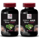 头发修复 - Gray hair Reverse - 头发辉煌,恢复活力,头发护理溶液,更新头发颜色,色彩修复,头发色调,年久失修的头发,活力发色 2瓶120盖