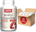 Jarrow 配方 乙酰L-Carnitine 500毫克,膳食补充剂,氨基酸对脑健康和抗氧化剂的支持,60 Veggie Capsules,60天供应(12包)