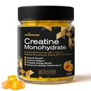 Creatine Monohydrate 5000mg Supplement Gummys - 带有L-Tourine Betaine Anhydrous Alpha-GPC BCA 2:1:1 - 男子无糖葡萄糖 女子无糖葡萄糖