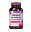 Bluebonnet 营养 甜食 维生素 D3 1000IU - Bone & Immune Support – Raspberry Chewable Vitamin D Suppose for Women & Men - Soy - 无糖,非GMO - 90片