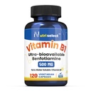维生素B1 500MG、120 Capsules、非GMO、Vegan、Gluten Free、Benfotiamine
