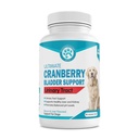 Wanderfound Pets Ultimate Cranberry Bladder UTI 对狗的支持补充 - 狗尿道感染性失禁公式 - 配有 Cordyceps Mushroom - 培根和Liver Flavor - 90块可切片