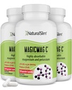 MagicMag C by NaturalSlim, Magnesium Citrate with Potassium for Muscle relax, Sleep 质素, Nerve 函数和电解质支持, Daily Magnesium Supplement for man and Women, 100 Capsules 3pk