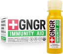 +GNGR 豁免援助 有机姜、柠檬和蜂蜜射击 - 用Echinacea、柠檬汁、蜂蜜、锌和维生素D3、Imune和消化支持 2 fl oz (12页)