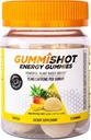 GummiShot Energy Gummys,每瓶1125毫克植物用咖啡因,长期能源促进剂,热带(15克)
