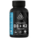 Halal Vitamin D3 配有 K2 可切片 - 维生素 D 2000 iu + Menaquinone-7 (MK7) |支持心脏健康,骨骼和肌肉健康 | 90 男女计数
