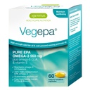 Igennus Vegepa Omega 3 野鱼油和晚间Primrose油混合剂,560 mg EPA + GLA,60 小软胶