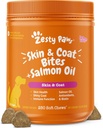 Zesty Paws Salmon Oil for Dogs Skin and Coat, Omega 3 Fish Oil Chews, Dog Allergy Relief Chews, Itch Relief Supplement, 250 Counter, Salmon Flavor, 沙门Flavor 鱼油厨师,狗过敏救济师,伊奇救济副刊, 250 Counts, 沙门Flavor