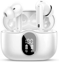 Btootos 无线耳机蓝牙 5.4 耳机 Bass Stereo Ear Buds 有噪声 取消 Mic LED 在耳机 IP7 防水 36H 游戏时间 笔记本电脑Pad Phones Sports White