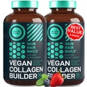 Vegan Collagen 助推片 - 残酷无毒的Vegan Collagen 辅料 - 生物素,有机超食品,植物基的Collagen 维生素用于皮肤,毛发,钉子 - 2-Pack,60 蔬菜Collagen 助推药