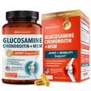 Glucosamine Chondroitin MSM 联合支持补编 - Collagen Peptides, Turmeric and Ginger, Hyaluronic Acid, Glucosamine Chondroitin Sulfate for Joint Confort - Gluten Free, 非转基因生物, 90 Capsules