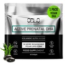 Orlo Prinatal DHA - 产前 DHA Omega 3 补充 - 三强 Omega3s - Vegan DHA & EPA - Algae Omega-3 油 - 支持孕期和哺乳期的大脑发育(60个小型软胶)