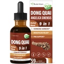 Angelica Sinensis根提取支持更年期, PMS Relief, Hot Flashes, Herbal Blend Drops with Red Clover Fenugreek. 2oz