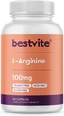 BESTVITE L-Arginine 500mg(240 capsules) - 无镁化石 - 无二氧化硅 - 无填料 - 非转基因 - Gluten Free