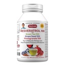 Andrew Lessman Resveratrol-100与绿茶100葡萄种子100 石榴100mg - 60 Capsules - 四强,保护性抗氧化剂.
