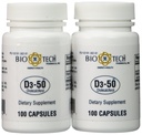 生物技术 - D3-50 50,000 IU, 100 Counter (Pack of 2)
