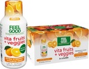 Feel Good Superfoods Vita水果和Veggies Immune 支持射击补充品,橙色火焰,10个豁免射击包,Immune系统助推饮料用25个有机水果和蔬菜制作